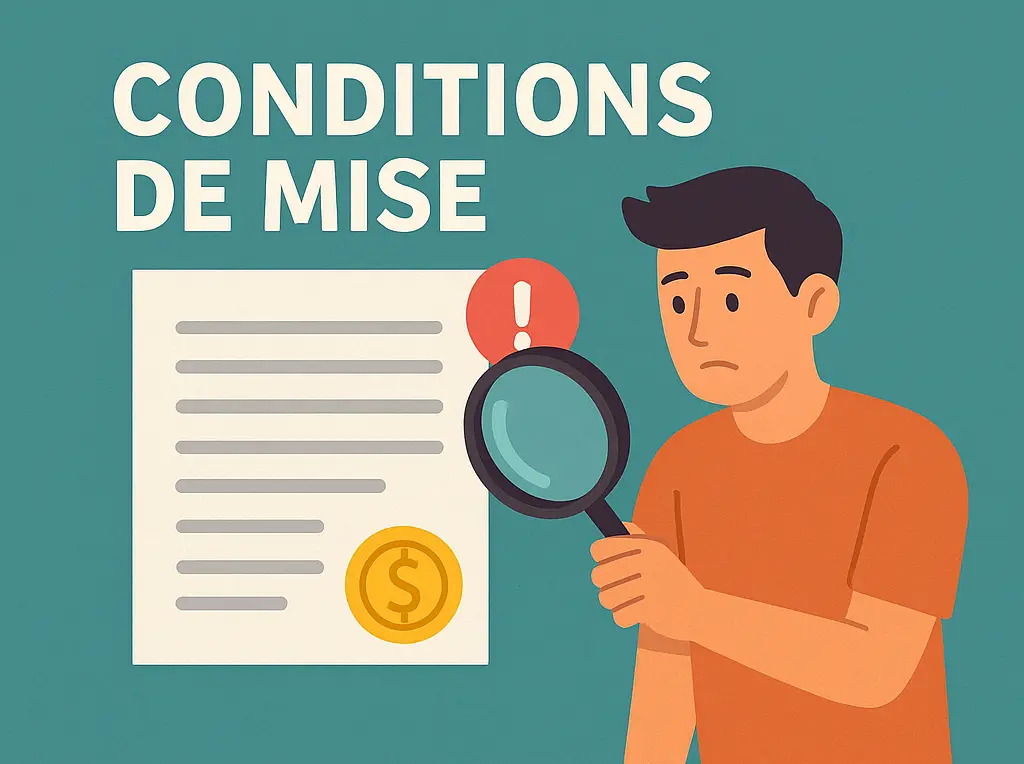 Conditions de mise d’un bonus sans dépôt