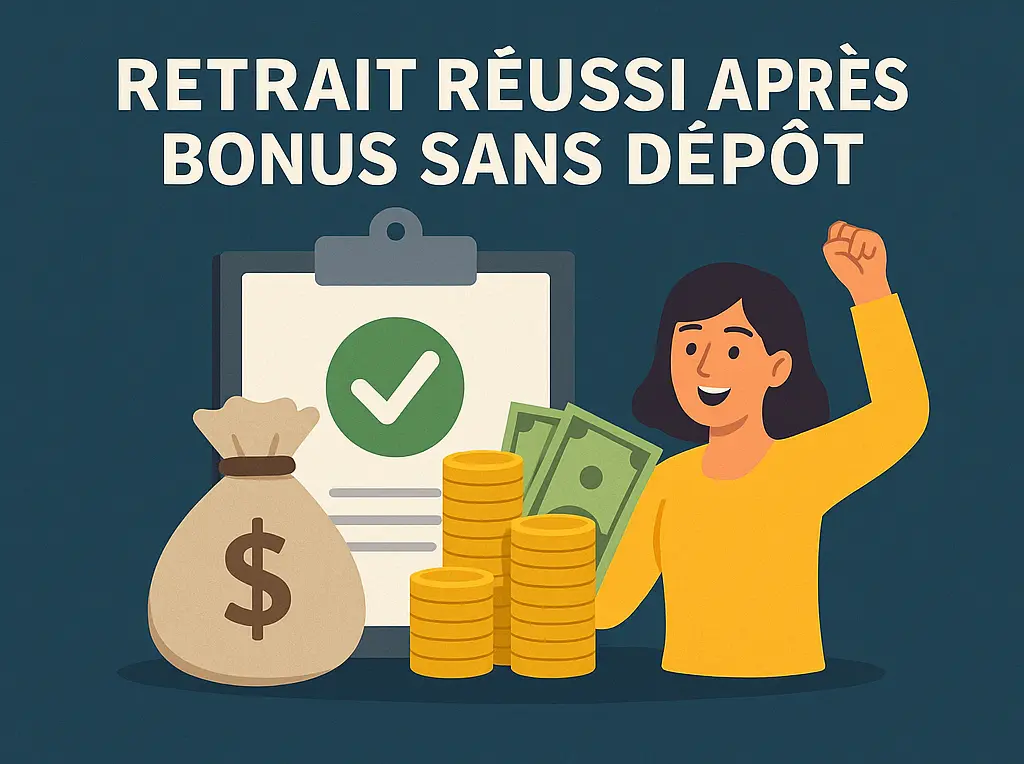 Retrait réussi après bonus sans dépôt