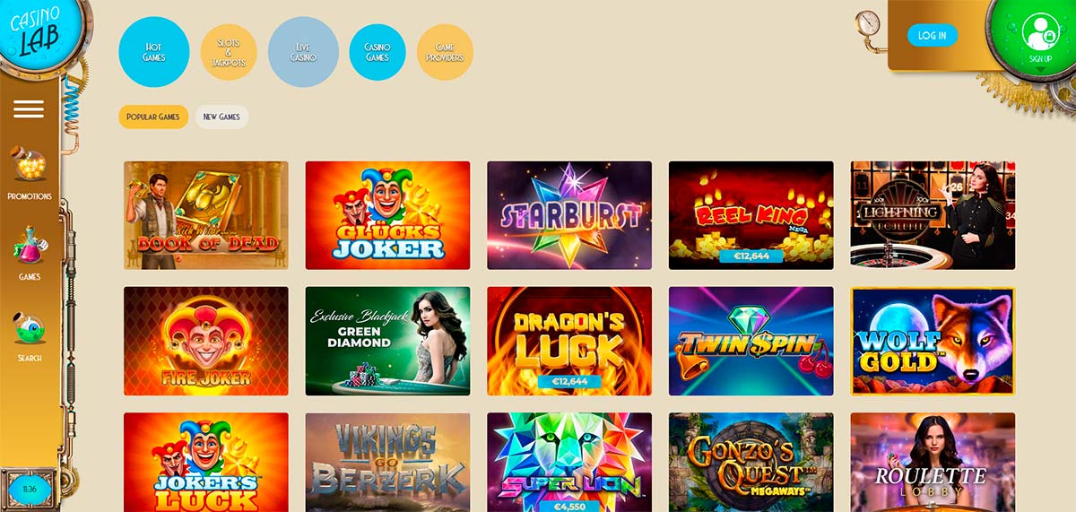 jeux casino lab