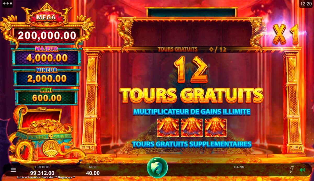 Poseidon Megaways Tours Gratuits