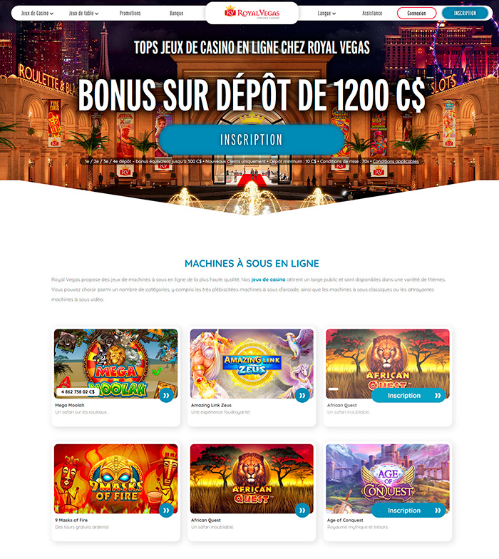 Royal Vegas Casino en ligne